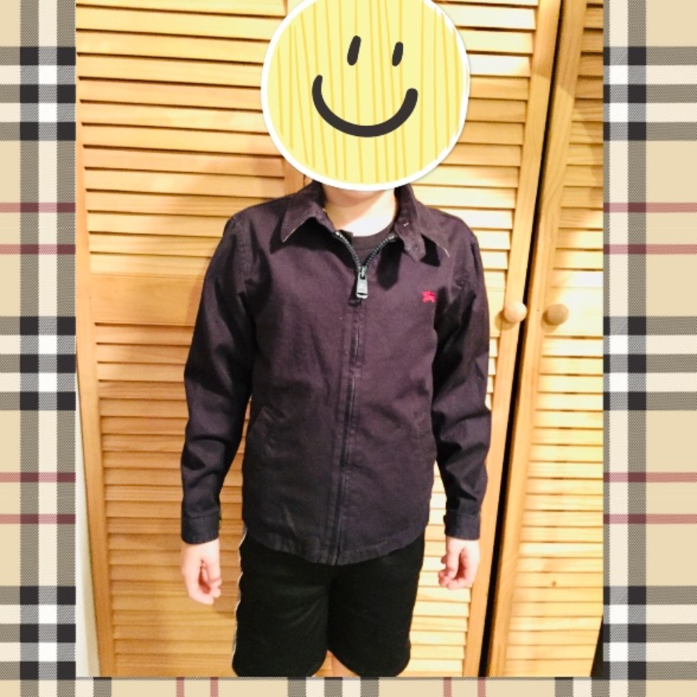 Kids Zip Up Lightweight Burberry Coat